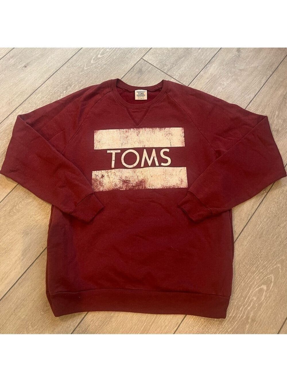 TOMS Martin light burgundy pullover crewneck sweatshirt with pockets medium